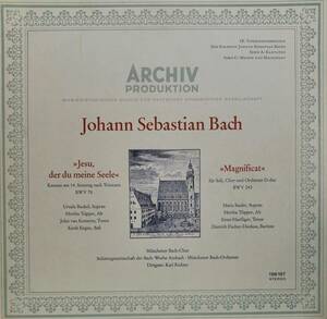 輸入LP盤 ブッケル,シュターダー&テッパー/リヒター/Munchen-Bach　 Bach カンタータ「私の魂であるイエスよ」&マニフィカート