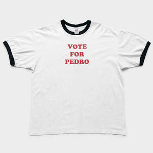 00sヴィンテージ｜Napoleon Dynamite リンガーTシャツ [XXL]｜00年代ムービー／映画／ナポレオン・ダイナマイト／VOTE FOR PEDRO／MTV