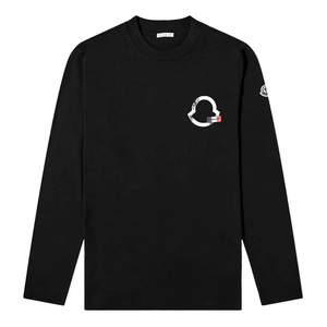 送料無料 46 MONCLER モンクレール 8D00016 8390T ブラック Tシャツ クルーネック カットソー 長袖 size L