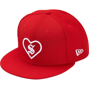 即決 supreme heart new era red 7 1/8