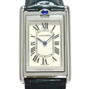 Cartier(カルティエ) 腕時計 タンクバスキュラントLM W1011358 メンズ SS/革ベルト アイボリー