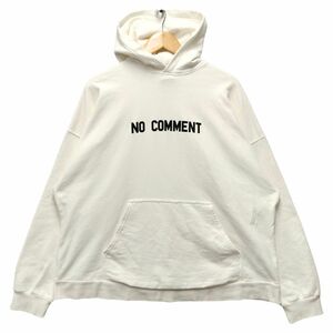 BALENCIAGA バレンシアガ 22SS 品番 675003 NO COMMENT ダメージ加工 スウェット パーカー ホワイト系 サイズ2 正規品 / 35272