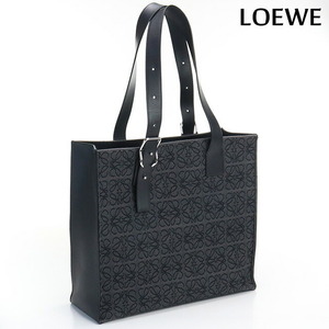 6/16はさらに+11倍 中古 ロエベ トートバッグ メンズ ブランド LOEWE アナグラム バックルトート キャンバス B692L09X03 1268 グレー