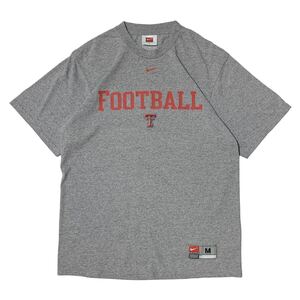 NIKE Tシャツ M グレー ナイキ センターロゴ センタースウッシュ カレッジロゴ スウッシュ スウォッシュ アメフト フットボール NFL NCAA