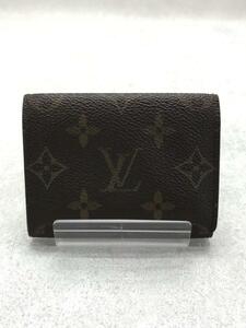 LOUIS VUITTON◆アンヴェロップ・カルトドゥヴィジット_モノグラム_BRW/PVC/BRW/メンズ