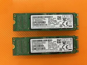 SAMSUNG m.2 256GB SSD 2280 PM871b MZ-NLN256C 2個SET フォーマット済 98425