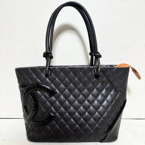 CHANEL シャネル ラージトート カンボンライン ココマーク ダークブラウン A25169 ショルダートートバッグ イタリア製