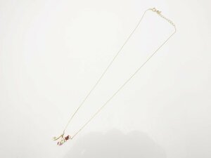 Samantha Tiara　サマンサティアラ　K18PG フラワーレターズイニシャルネックレス≪N≫ レディース 中古 送料無料【質屋出品】