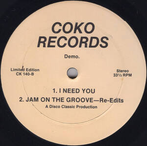 盤質良好 Mr.Kエディット定番ブート ★Do The Flex／I Need You／Jam On The Groove｜Raww／Sylvester／Ralph MacDonald★ B. Jarvis CK140