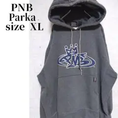 【古着】90s PNB NATION スウェットパーカー XL グレー