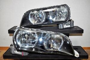 美品 黄ばみ無し JZX100 GX100 100系 チェイサー 純正 HID ヘッドライト 左右 セット STANLEY 22-266 ④ コーティング済