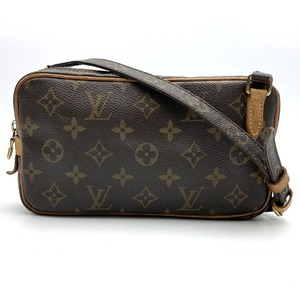 LOUIS VUITTON(ルイ・ヴィトン)M51828 ポシェット・マルリー バンドリエール ショルダーバッグ ブラウン モノグラム 肩掛け ベタ無し USED