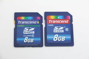 8GB SDHCカード　Transcend class6　　●2枚セット●