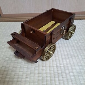 木製　アンティーク　レトロ　荷車　玩具　置物