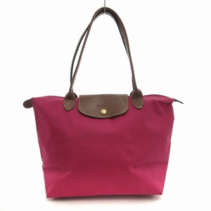 ロンシャン LONGCHAMP ハンドバッグ ナイロン 折り畳み ロゴ ピンク /JS 0914 レディース