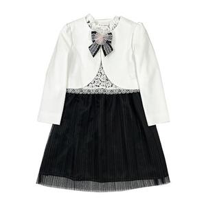 ☆新品☆ 子供服 120 入学式 卒園式 七五三 発表会 33006 アンサンブルスーツ ボレロ ドレス 黒 裏地付 パーティ 発表会