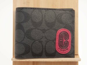 【COACH】コーチ 3-IN-1 ウォレット カラーブロック シグネチャー 二つ折り財布【中古品】