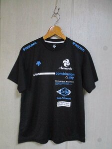 f190　デサント　DESCENTE　VOLLEYBALL Tシャツ　サイズL　黒　21-8