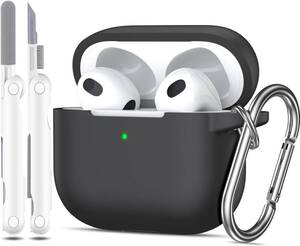 AirPods 第 3 世代ケースカバー 落下防止ソフトシリコン衝撃吸収保護 キーチェーンとクリーニングキット付き K146