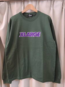 X-LARGE エクストララージ XLARGE STANDARD LOGO L/S TEE Lサイズ グリーン 2024 最新人気品 送料\230~　