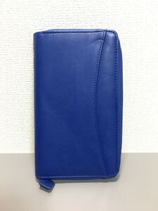 Filofax ファイロファックス ラウンドファスナー レザー システム手帳 ブルー 6穴