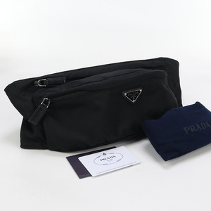 中古良品プラダPRADA ベルトバッグ ボディバッグ 2VL132 ブラック ランク：A us-2 メンズ