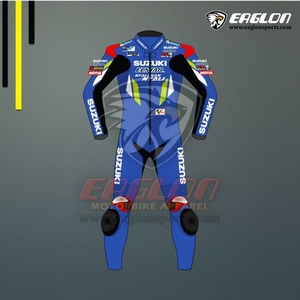 海外 送料込み 　高品質　アレックス・リンス Alex Rins Suzuki ECSTAR 2019 レーシングレザースーツ 　 サイズ各種　本革　レプリカ