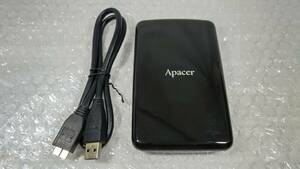 【中古】ポータブルHDD Apacer AP4TBAC233B (HDD:WD40NPZZ-00PDPT0) 4TB USB3.0