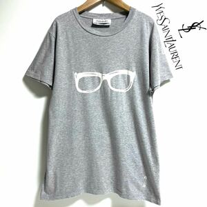 Yves Saint Laurent イヴ サンローラン Sunglasses Tee サングラス Tシャツ コットン Tシャツ イタリア製 グレー S