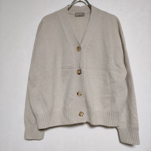 4-0905T∞MARGARET HOWELL 578-2264005 TWISTED CASHMERE WOOL カシミヤウール カーディガン 22AW ベージュ マーガレットハウエル 233899