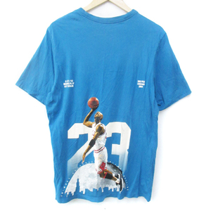 ナイキ NIKE ジョーダン JORDAN Tシャツ カットソー 半袖 クルーネック ロゴ プリント M 青 ブルー /FF16 メンズ