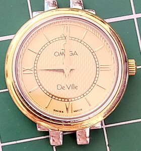 OMEGA　オメガ　デビル　プレステージ　レディース　K18YGベゼル　動作未確認ジャンク品