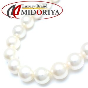 MIKIMOTO ミキモト パール ネックレス 真珠8.9～9.5ミリ サファイヤ 43cm K14WG ホワイトゴールド/292780【中古】