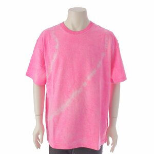 【ルイヴィトン】Louis Vuitton　メンズ 22SS LVロゴ タイダイ コットン 半袖 Tシャツ カットソー ピンク L 【中古】【正規品保証】199633