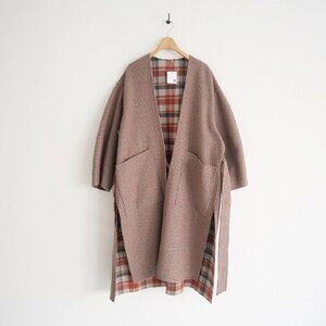 2021 / 未使用 / HAVEL studio ハーヴェル スタジオ / REVERSIBLE CHECK COAT チェック コート 36 / 630-1252002 / 2302-0040