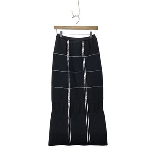 YUKI SHIMANE ユキシマネ Hand stitched Slit Knit skirt ファインメリノウールハンドステッチスリットニットスカート YS23AW-KSK