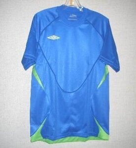 アンブロ フットサルUFS6862半袖シャツBLU 青 ブルー SS-Sサイズ umbro レトロ 