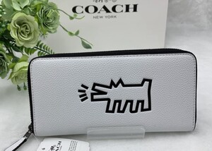 コーチ 財布 COACH 長財布 キース・ヘリング プレゼント ギフトラウンドファスナー　ウォレット　大人気 ファッション 新品 未使用 A241