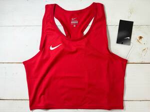 【即決】Nike ナイキ 女子 陸上 クロップトップ レーシングブルマ Red 海外Lサイズ