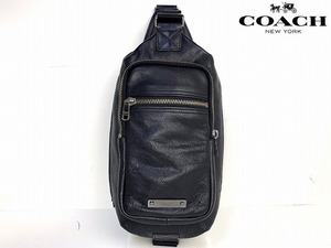 極美品★送料無料★完売モデル コーチ COACH メンズ レザー トンプソン ボディバッグ ショルダー ブラック