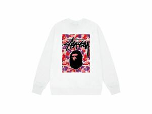 【人気デザイン】ステューシー stussy 長袖 スウェットシャツ 男女兼用 ア ベイシング エイプ 長袖 パーカー