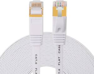 AnKuly LANケーブル 50m フラットケーブル CAT6準拠 1Gbps/250MHz ランケーブル RJ45コネクタ 1