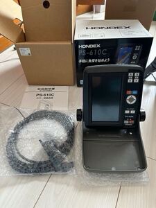 ホンデックス (HONDEX) 魚探 PS-610C 5型ポータブル魚探 中古品＋BMOバッテリー(別購入)