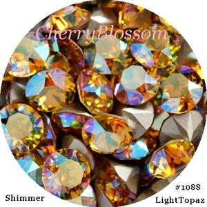 #1088*SS29*50粒*ライトトパーズシマー(SHIM)*スワロ*デコ*スワロフスキー*ＳＷＡＲＯＶＳＫＩ*クリスタライズ