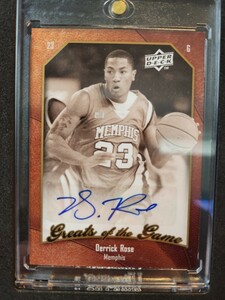 【レア】サイン UPPERDECK Basketball Derrick Rose / デリック ローズ Memphis NBA トレーディングカード