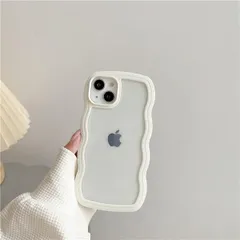 iphone14Pro_Type 1 iphone14pro ケース 韓国 おしゃれ シンプル 白い 波状エッジ 透明 クリア 2in1 あいふぉん14pro ケース iphone ケース 創意 個性 超軽量 薄型 スマホケース スマホカバー 指紋防止 擦り傷