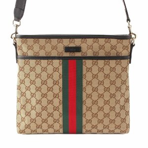 【グッチ】Gucci　シェリーライン GGキャンバス ショルダーバッグ 388926 ベージュ 【中古】【正規品保証】208818