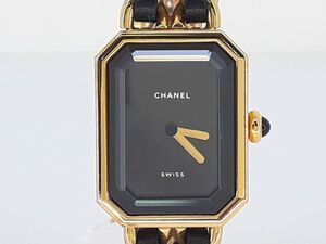 シャネル プルミエールM クォーツ レディース 腕時計 革ベルト6時側背面ダメージ有り CHANEL ◆3105/高林店 ST