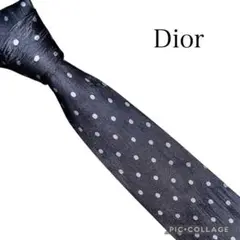 ✨希少柄✨ Dior クリスチャンディオール　ネクタイ　水玉　ネイビー