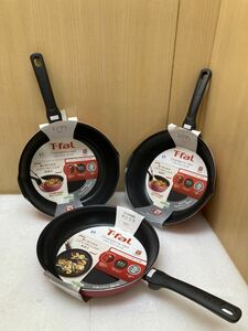 HY1845 未使用保管品　T-fal ティファール 26cm 3点まとめ　マルチパン深型2点／フライパン　1点　ガス火専用 現状品　0528